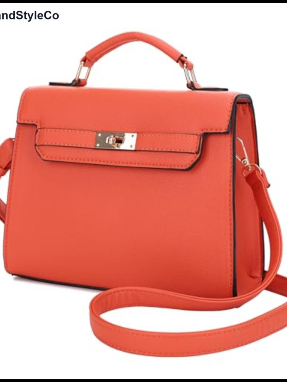 Satchel Bag with Detachable Strap Pebbled Faux Leather Crossbody Purse